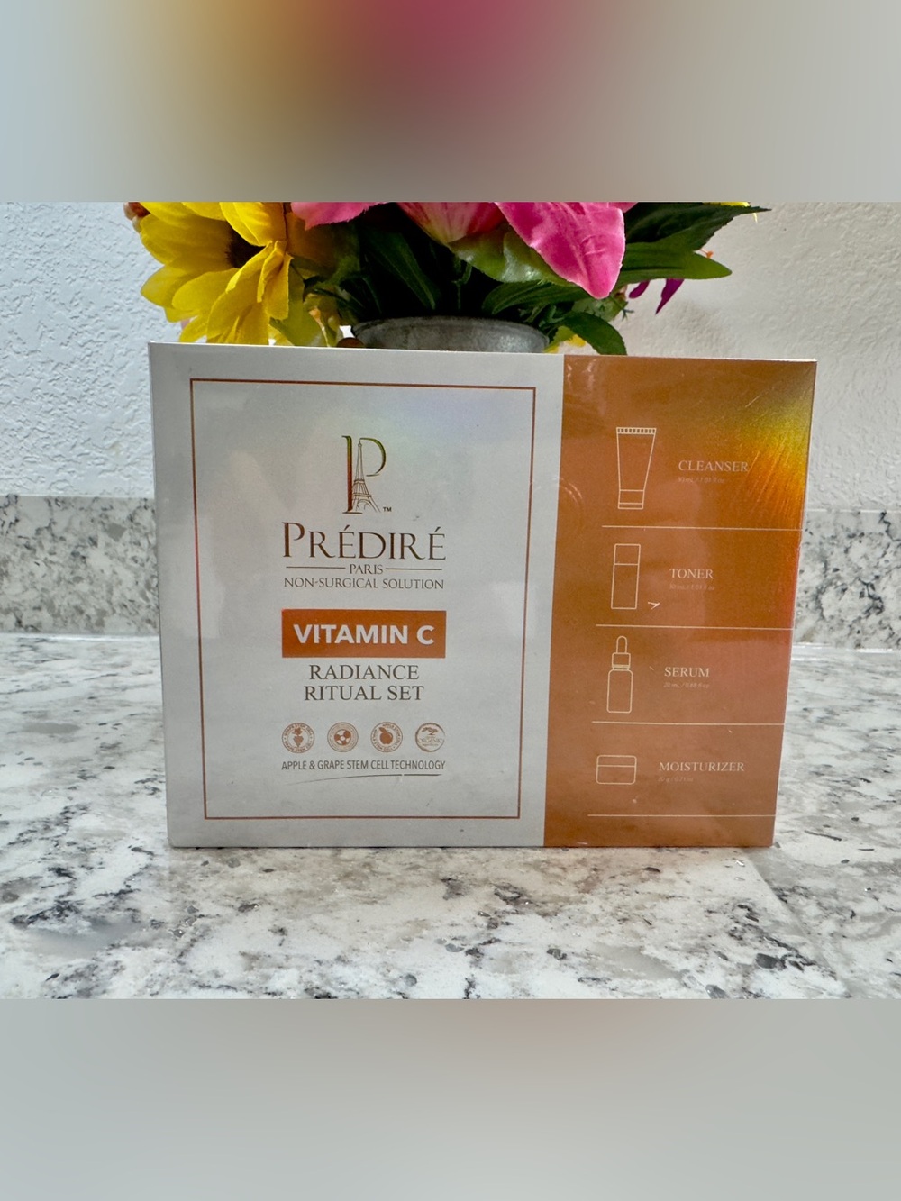 Predire Vitamin C Radiance Ritual Set W/ Apple & Grape Stem Cells, Travel Size